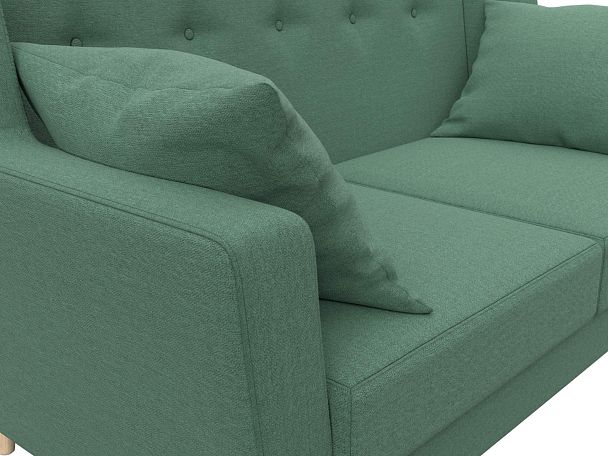 Диван кухонный прямой Брайтон 2 Рогожка зеленый - Вид 4