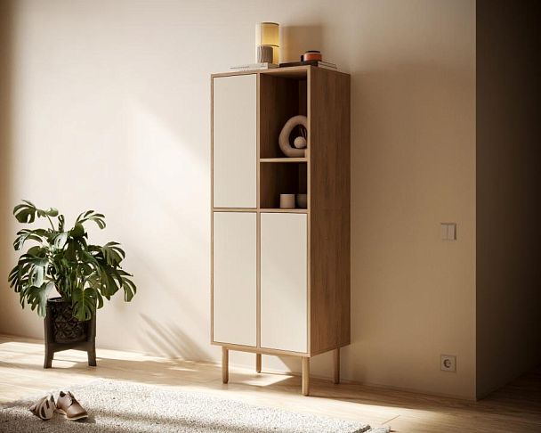 Шкаф-стеллаж с дверками Alice арт ALC11 - Вид 3