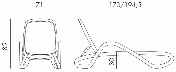 Лежак Alfa - Вид 6