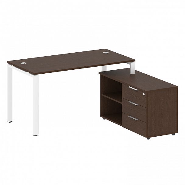 Рабочая станция "Metal System" БП.РС-СТС-2.3 венге/белый - Вид 1