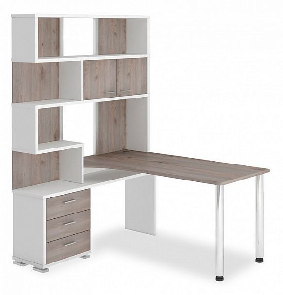 Стол компьютерный Домино нельсон СР-420/150 Белый/Нельсон левый - Вид 1