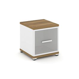 Concept Шкаф 1 узкая секция, 1 ниша CN.STU-113 RMW W Сандал Янтарный/Белый Бриллиант/Металл Белый/Сатин 420*420*450 - Фото предпросмотра