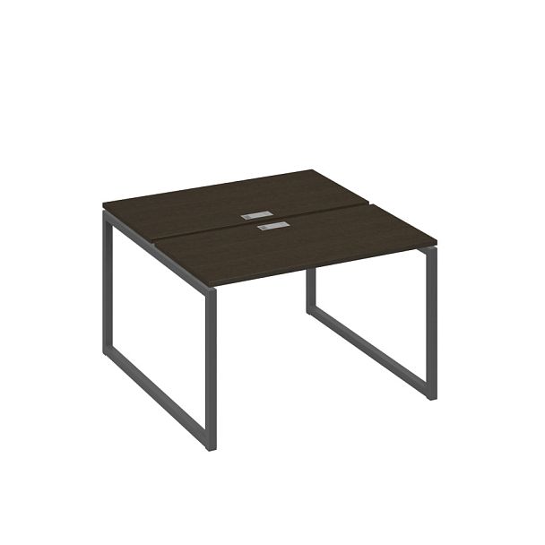 Рабочая станция с опорами QUATTRO (2х120) A4 А4 Б4 170 БП венге / металлокаркас антрацит - Вид 1