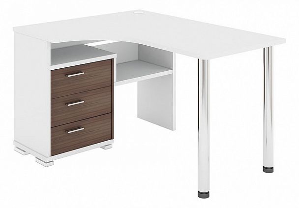Стол письменный Домино СР-132С Белый/Шамони левый - Вид 1