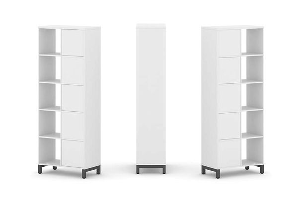 Стайл Проджект Набор стеллажа 2-х сторон., 5 яр. SN.NSD-521 Белый/Металл Антрацит 754*400*1982 - Вид 1