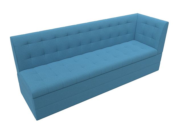 Диван кухонный Бриз с углом справа Рогожка голубой - Вид 5