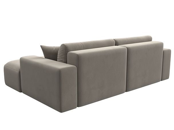 Диван угловой Лига-036 Классик правый угол Микровельвет бежевый - Вид 6