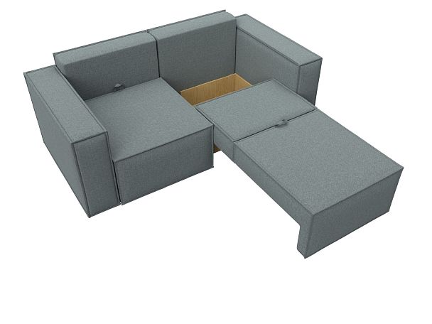 Диван прямой Куба мини Рогожка серый - Вид 7