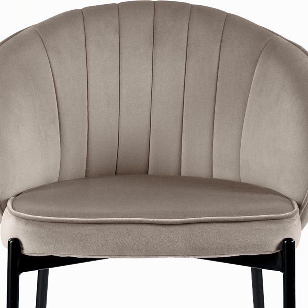 Комплект полубарных стульев Миэль серо-бежевый/черный, 2 шт. - Вид 7