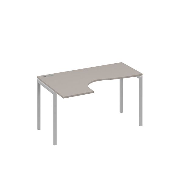 Стол эргономичный левый "Классика" на металлокаркасе DUE A4 А4 Б2 033 БП мокко премиум / металлокаркас серый - Вид 1