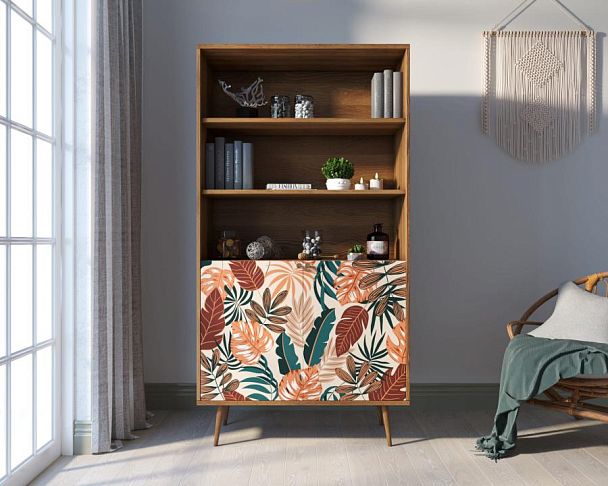 Стеллаж с дверками Berber принт 25 арт BB26/Print_25 - Вид 4