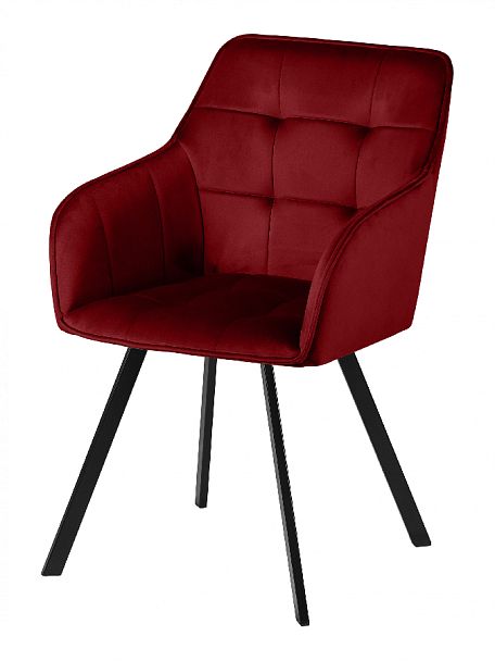 Кресло поворотное Мони, Confetti bordo/черный - Вид 2