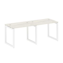 Metal System Quattro Р. ст. на 2 раб. места на О-образном м/к 50БО.СМ-2.1 Дуб наварра/Белый металл 2000*720*750 - Фото предпросмотра