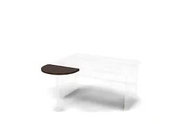 БЕРЛИН / BERLIN Приставной элемент для 1 стола (без опоры) 650х400х28 Венге - Фото предпросмотра