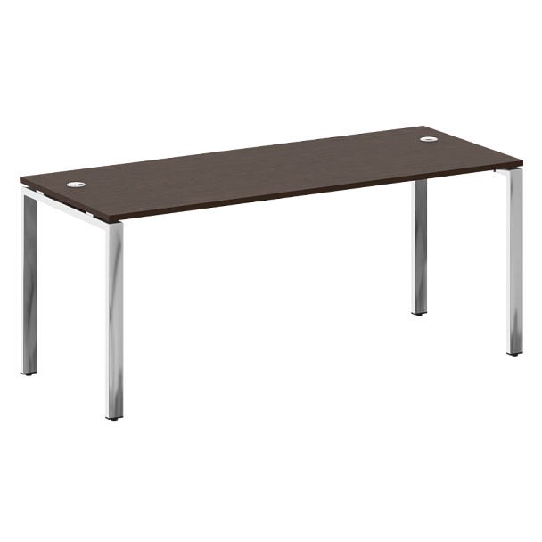 Metal System Direct Стол рабочий руководителя на П-обр. м/к БП.СРР-5.7 Венге/Нерж. сталь 1800*720*750 - Вид 1