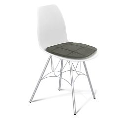 Стул Sheffilton SHT-ST29-CN4/S100 белый/темный графит/хром лак - Фото предпросмотра