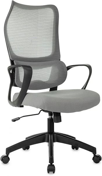 Кресло руководителя Бюрократ Sigma 2 серый сетка/ткань крестов. пластик - Вид 1
