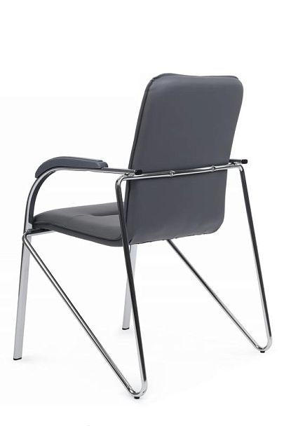 Стул Самба с пластиковыми подлокотниками SMB-03H Хром гальв. Серый - Вид 5