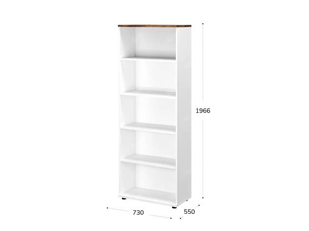 TANDEM RTD052-73U-SH Стеллаж ун-й 730х550х1966 Таксония шоколадная/Белый - Вид 2