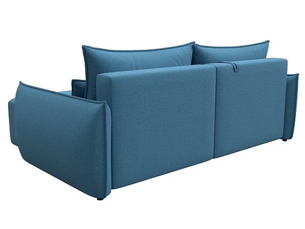 Диван угловой Лига-051 НПБ угол универсальный Рогожка голубой - Вид 5