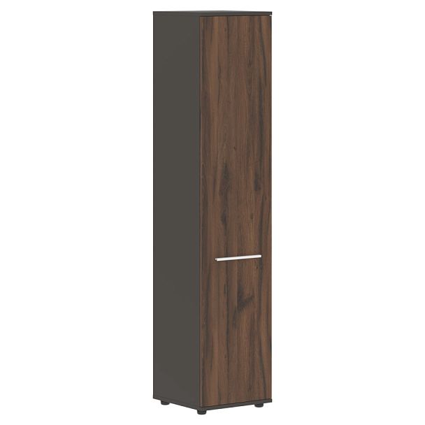 Шкаф высокий узкий EHCS 42.1 Дуб Денвер тёмный/Белый/Мокко 426х430х1967 EDIS - Вид 1