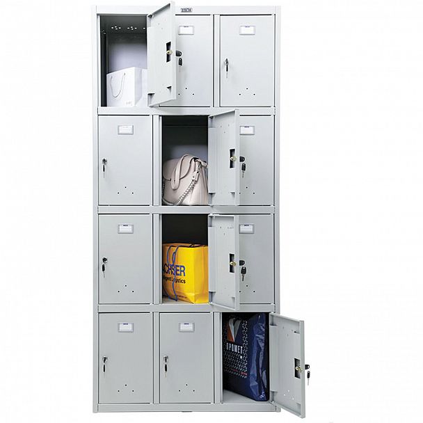 Шкаф металлический для сумок ПРАКТИК "LS-34" двенадцатисекционный, 1830х850х500 мм, 44 кг, разборный - Вид 6