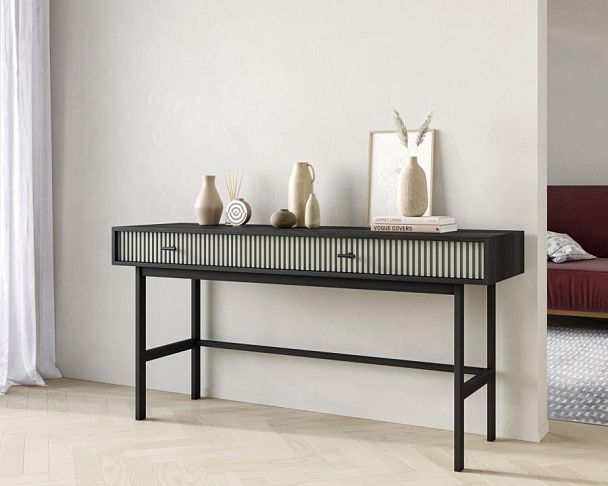 Консоль с двумя ящиками Emerson арт EM22/gray/L - Вид 3