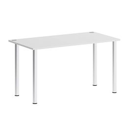Home Office Стол письменный VR.SP-3-138 Белый бриллиант/Хром опоры 1380*720*750 - Фото предпросмотра