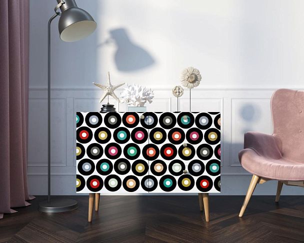 Комод Berber три ящика и дверка 37 принт арт BB34/Print_37 - Вид 4