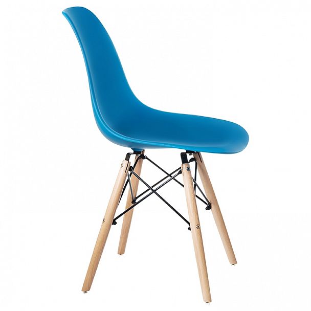 Стул обеденный LMZL-PP623 (ножки светлый бук, цвет сиденья голубой) - Вид 3