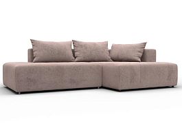 Диван угловой Лига-103 НПБ угол правый Велюр бежевый - Фото предпросмотра