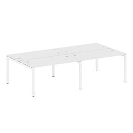 Metal System Quattro Р. ст. на 4 раб. места на П-образном м/к 50БП.СМ-4.3 Белый/Белый металл 2800*1475*750 - Фото предпросмотра