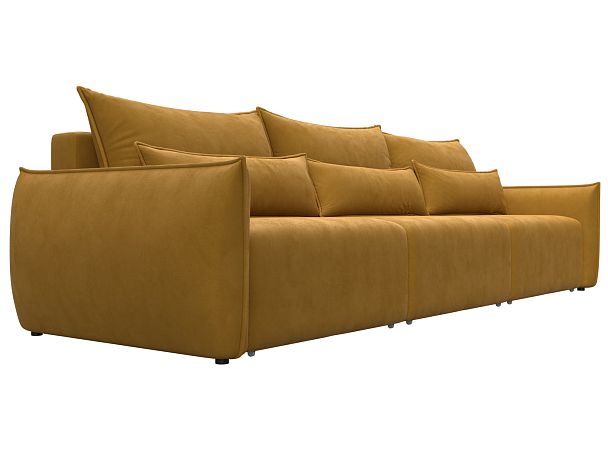 Диван прямой Лига-051 НПБ Лонг Велюр желтый - Вид 3