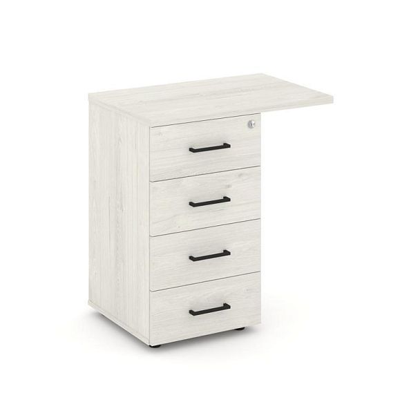 Стайл Проджект Тумба приставная SN.TPP-002 Дуб Наварра/Черный Ручки 416/700*460*750 - Вид 1