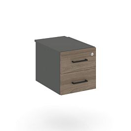 Стайл Проджект Тумба с 2 ящ. SN.TP-032 Антрацит/Вяз Благородный/Черный Ручки 343*507*356 - Фото предпросмотра