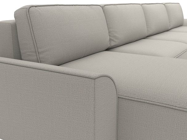 Диван п-образный Лига-048 НПБ лонг Рогожка бежевый - Вид 4