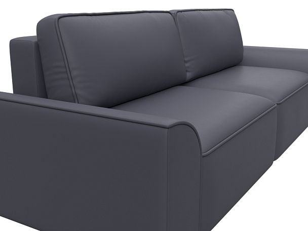 Диван прямой Лига-048 НПБ Экокожа серый - Вид 4