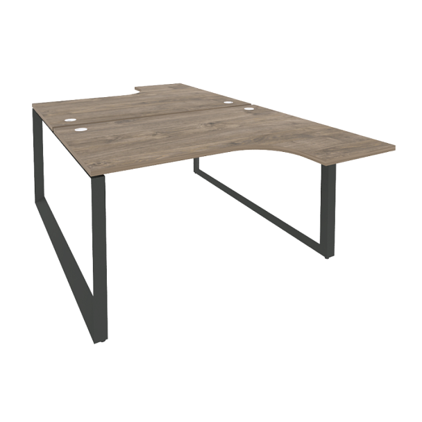 Onix Рабочая станция на О-образном м/к O.MO-D.SA-3 Тиквуд темный/Антрацит металл 1380*2395*750 (1635/460) - Вид 1