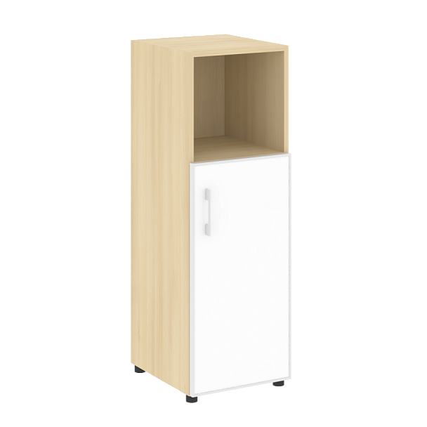 Yalta Шкаф узкий LT.SU-2.2 R (R) white Акация/Стекло white 400*450*1195 - Вид 1