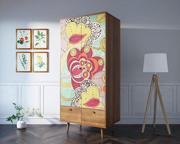 Шкаф двухстворчатый Berber принт 6 арт BB16/Print_06 - Вид 2