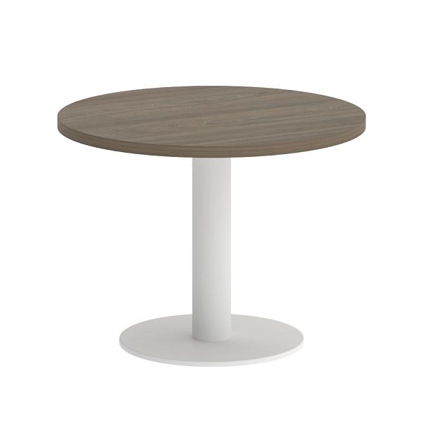 Home Office Стол журнальный круглый VR.SP-5-60.1G Вяз/Белый металл 600*600*450 - Вид 1