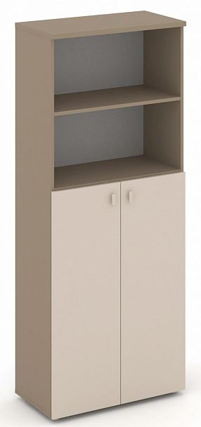 Шкаф высокий широкий (2 средних фасада ЛДСП) "ESTETICA" ES.ST-1.6 Капучино - Вид 1