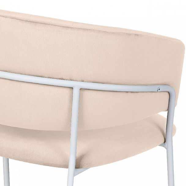 Комплект кухонных стульев Даксон кремовый велюр/белый, 2 шт. - Вид 9