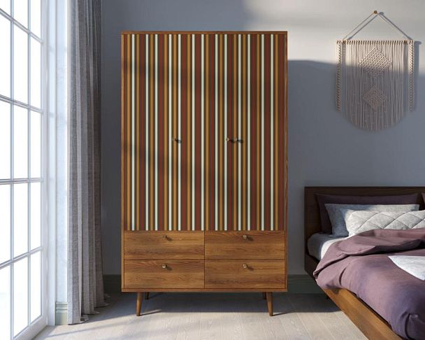 Шкаф трехстворчатый Berber принт 20 арт BB02/Print_20 - Вид 4