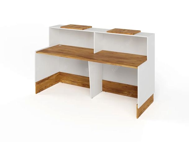 RTD084-200-ME ТАНДЕМ / TANDEM Стойка ресепшн 2-200 2000х700х1200 Таксония медовая - Вид 2