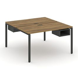 Concept Рабочая станция 2 сторонняя с подвесными тумбами на 2 места CN.DRS-104 Сандал Янтарный/Антрацит/Металл Антрацит 1580*1480*750 - Фото предпросмотра