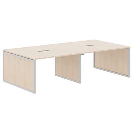 Конференц стол XQPSCT 2714 Бук Тиара/Алюминий 2720х1406х750 XTEN-QP - Фото предпросмотра
