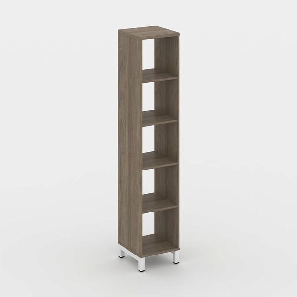 Стайл Проджект Каркас стеллажа 5 яр. SN.KS-510 Вяз Благородный/Металл Белый 387*400*1982 - Вид 1