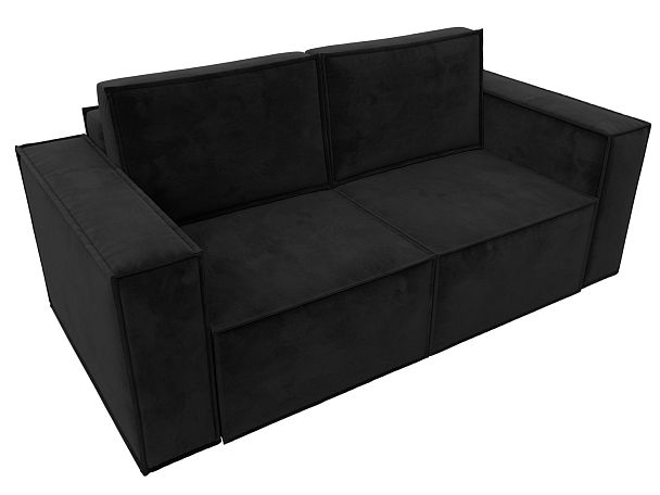 Диван прямой Куба мини Велюр черный - Вид 5