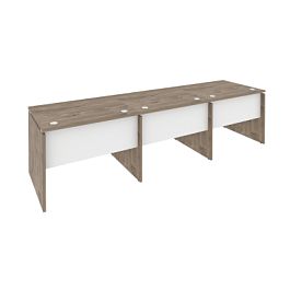 Onix Рабочая станция O.RS-3.1.8 Тиквуд темный/Белый бриллиант 2940*800*750 - Фото предпросмотра